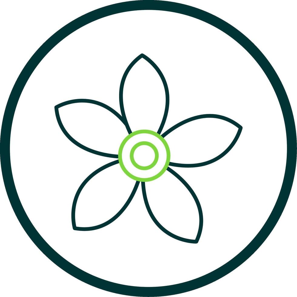 Alpine Forget Me Not Line Circle Icon vector