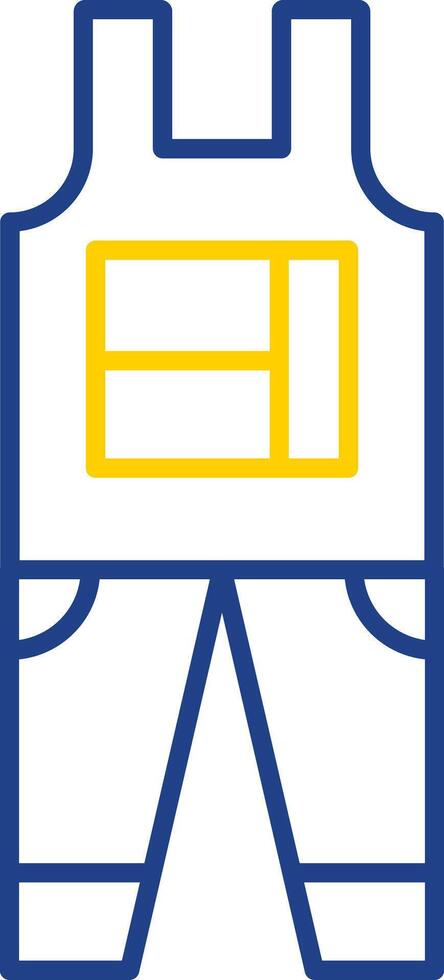 Overalls Line Two Color Icon vector