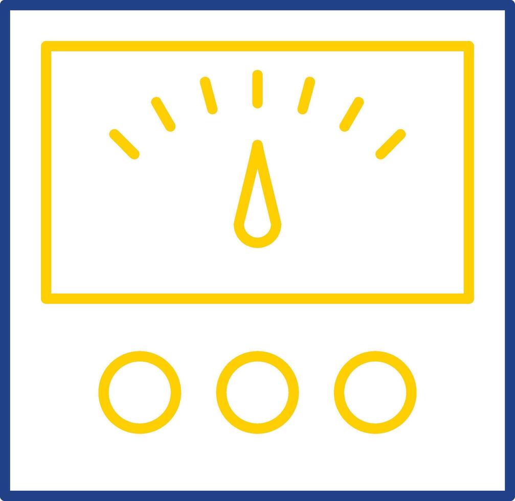 Voltage Indicator Line Two Color Icon vector