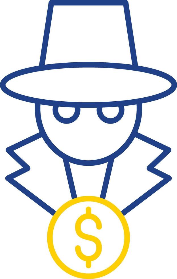 Fraud Line Two Color Icon vector