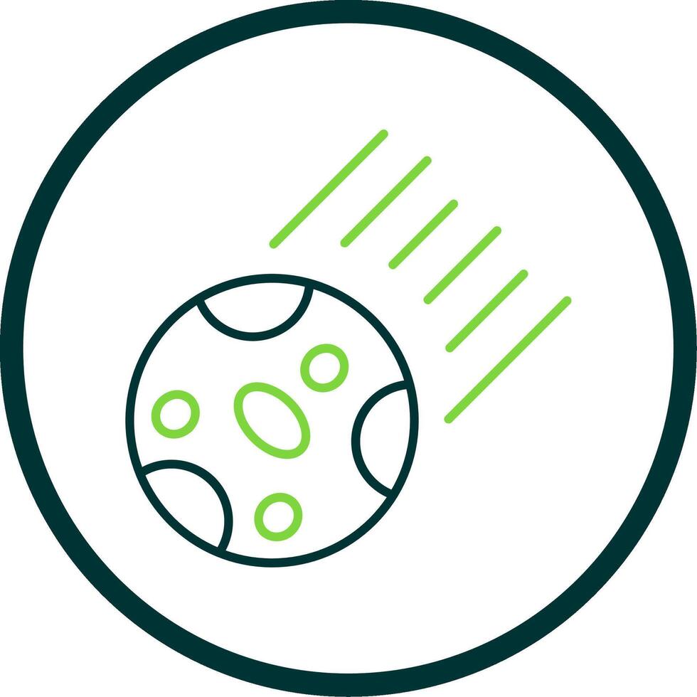 Asteroid Line Circle Icon vector