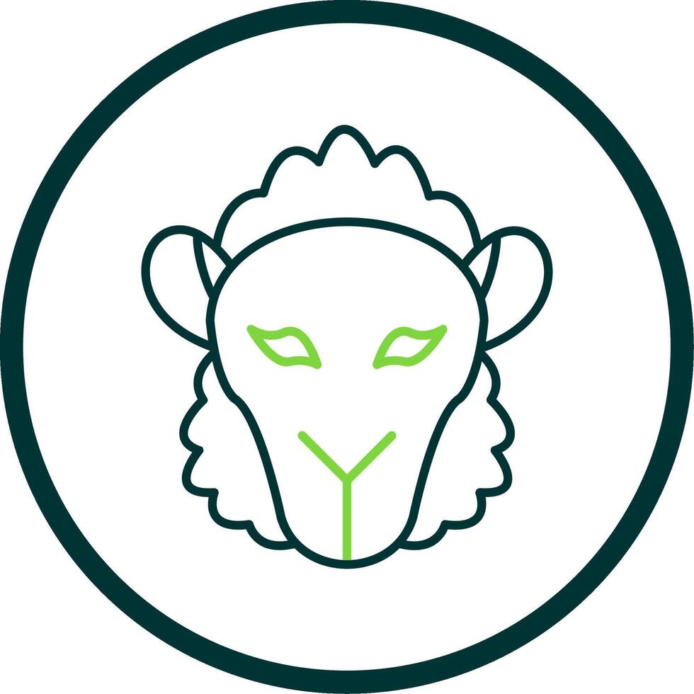 Sheep Line Circle Icon vector