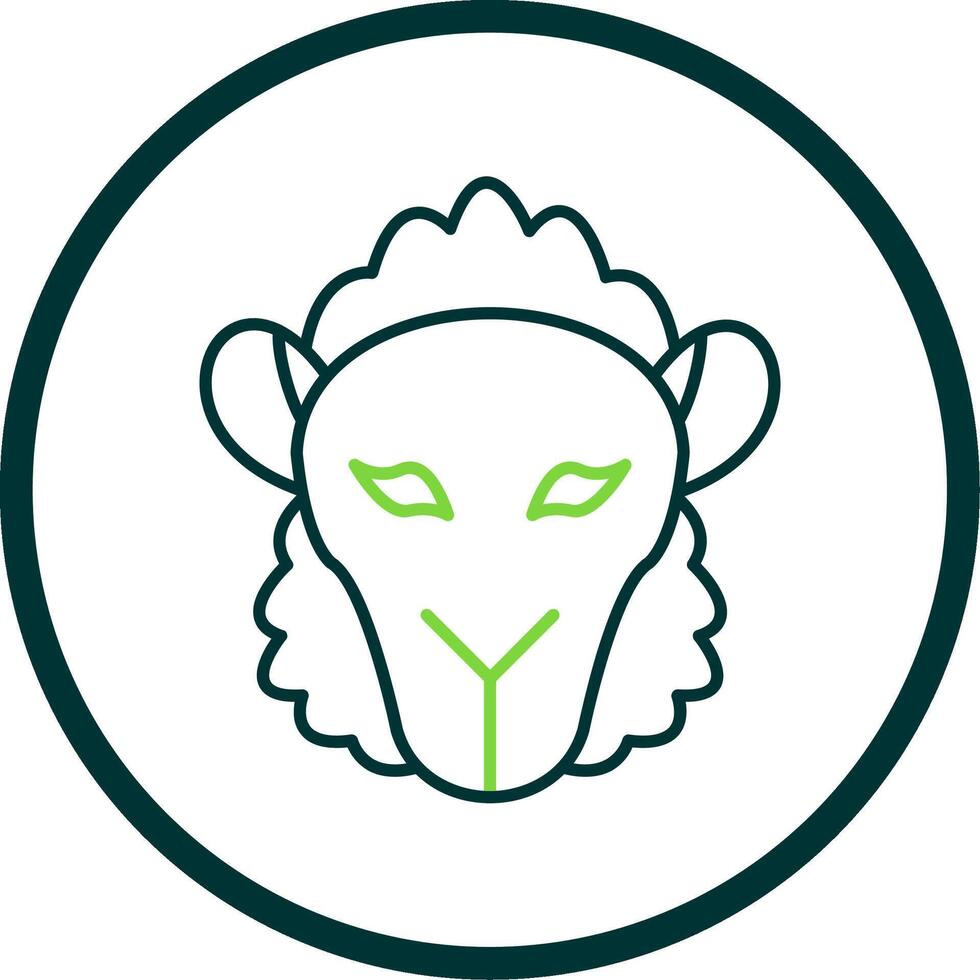 Sheep Line Circle Icon vector