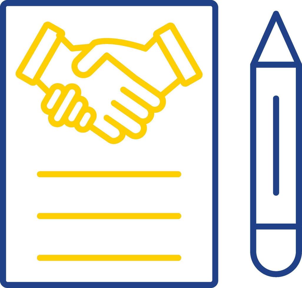 Agreement Line Two Color Icon vector
