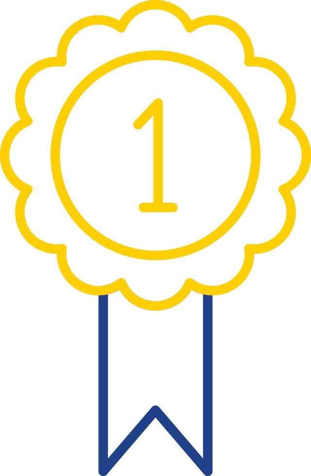 Ribbon Line Two Color Icon vector