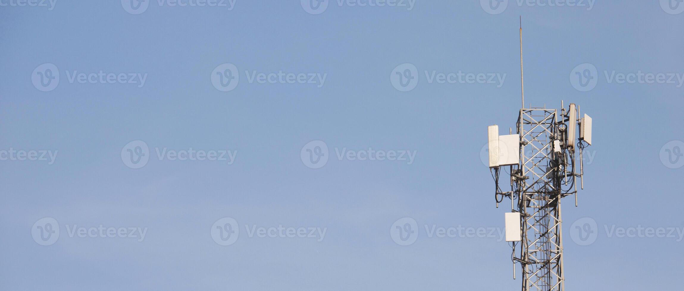 Cell phone tower and high speed internet network photo