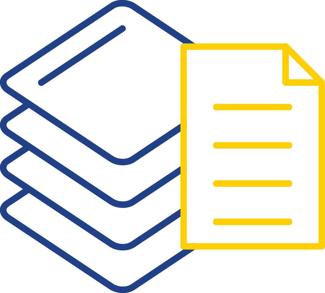 Stacks Line Two Color Icon vector