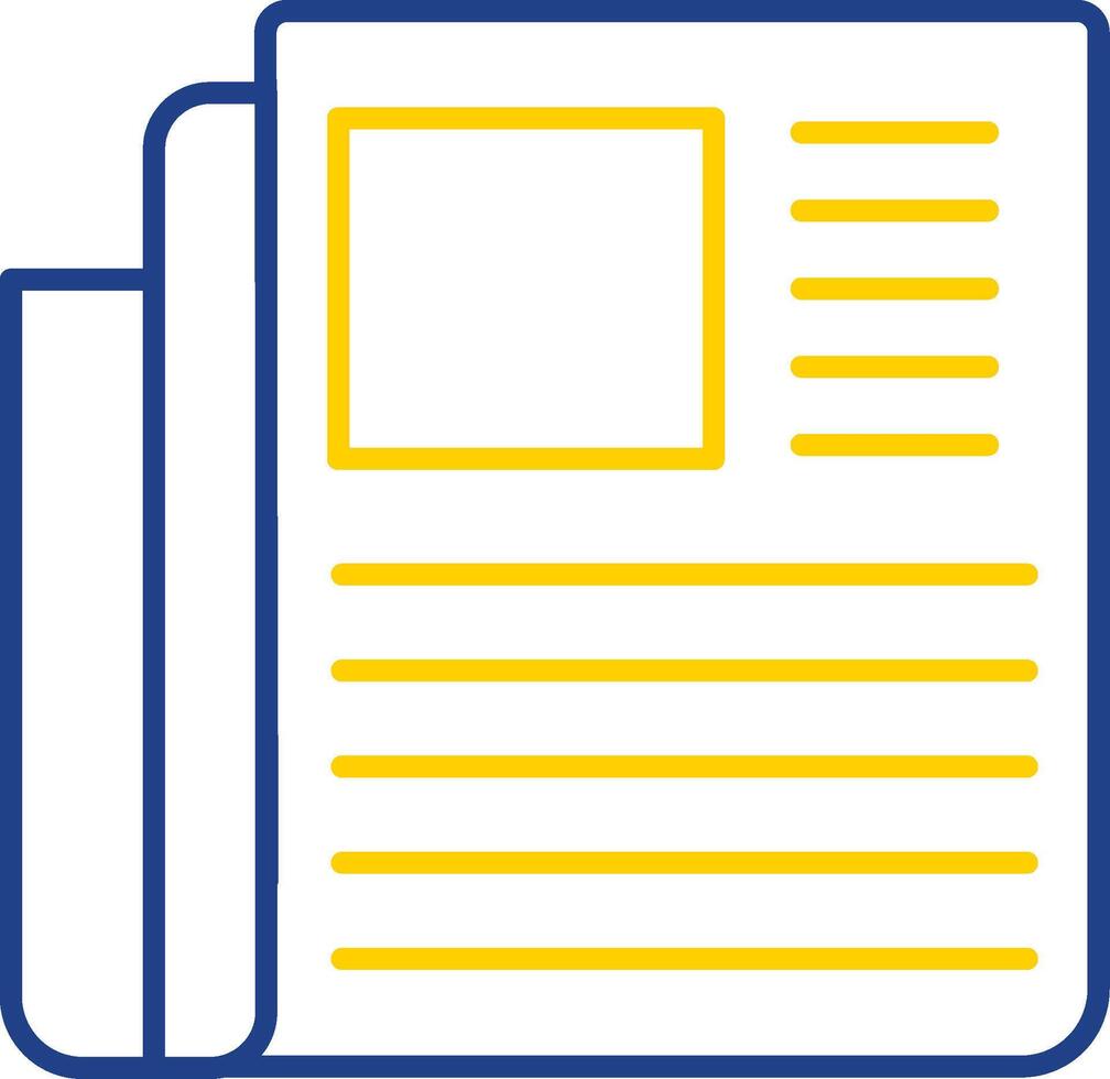 Newspaper Line Two Color Icon vector