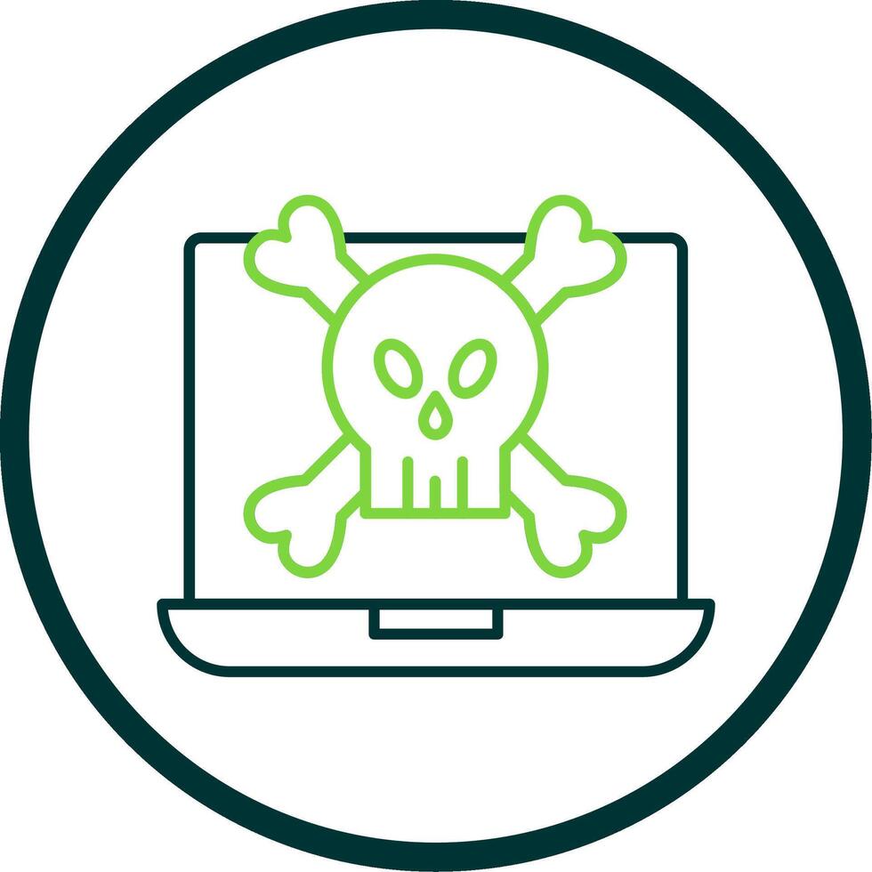 Malware Line Circle Icon vector
