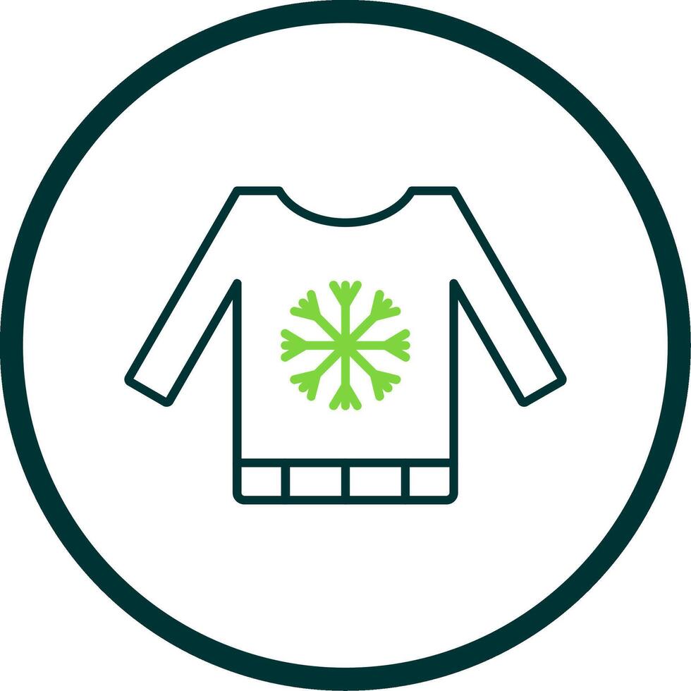 Sweater Line Circle Icon vector