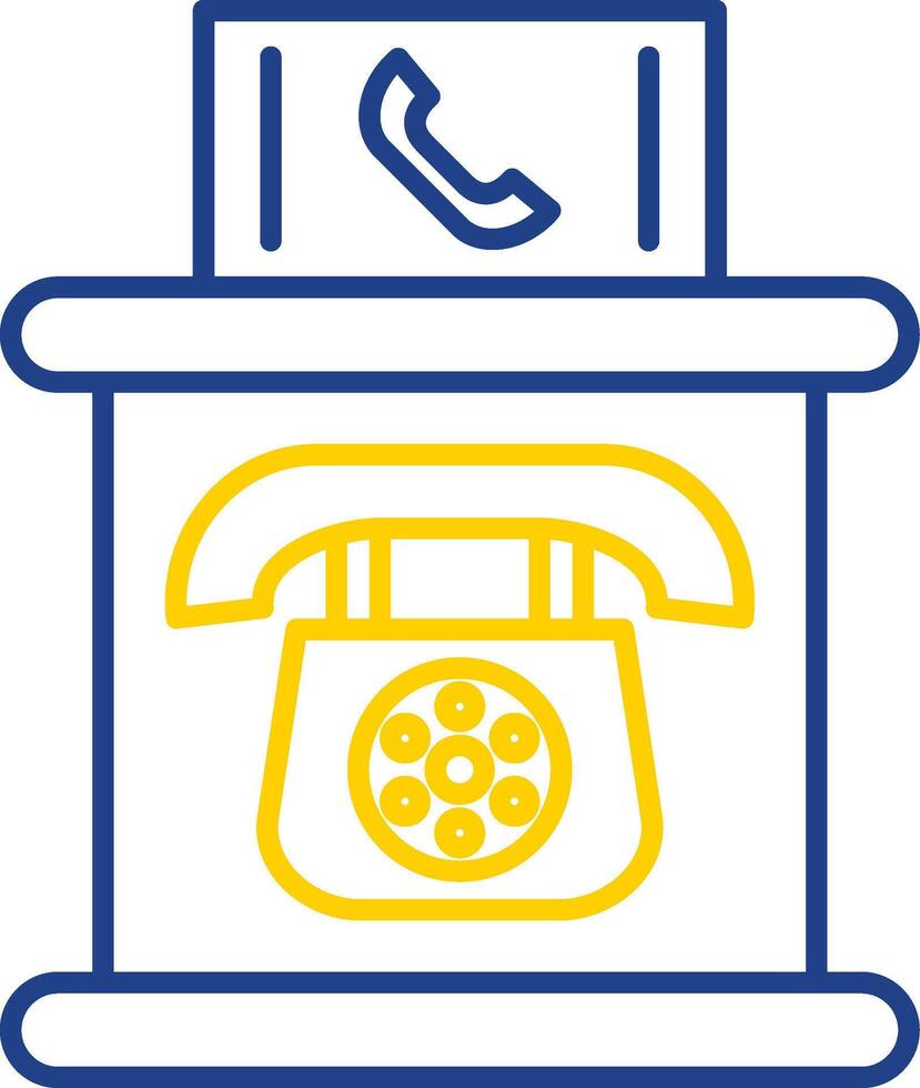 Telephone Booth Line Two Color Icon vector