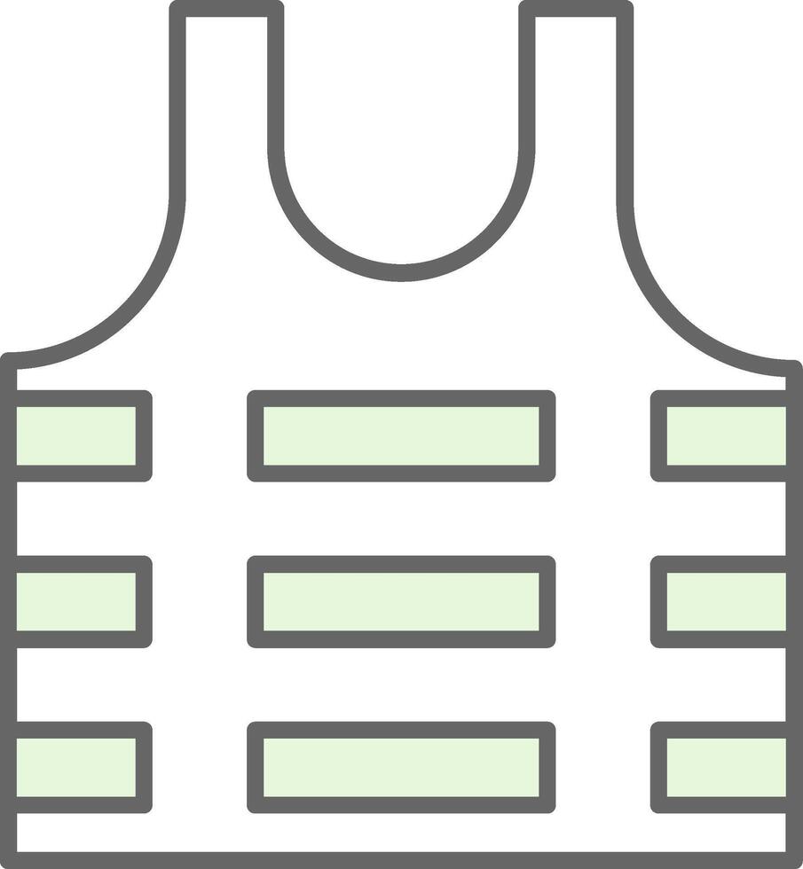 Bullet Proof Vest Fillay Icon vector