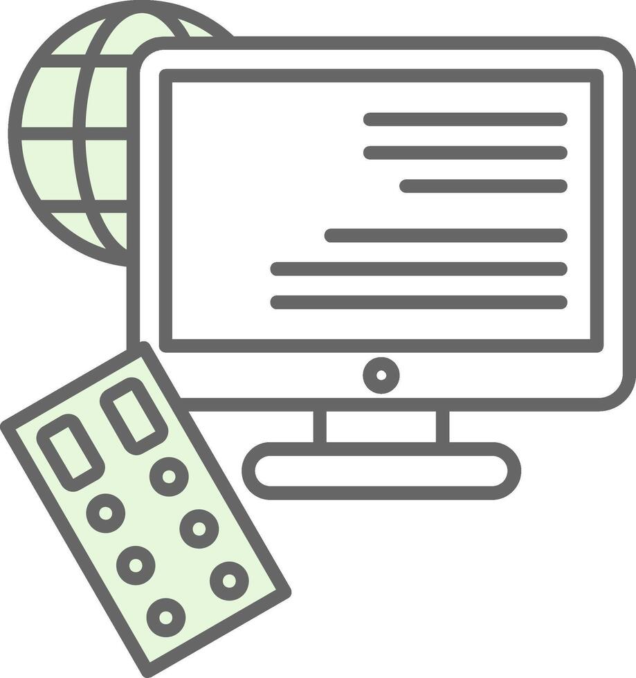 Remote Access Fillay Icon vector