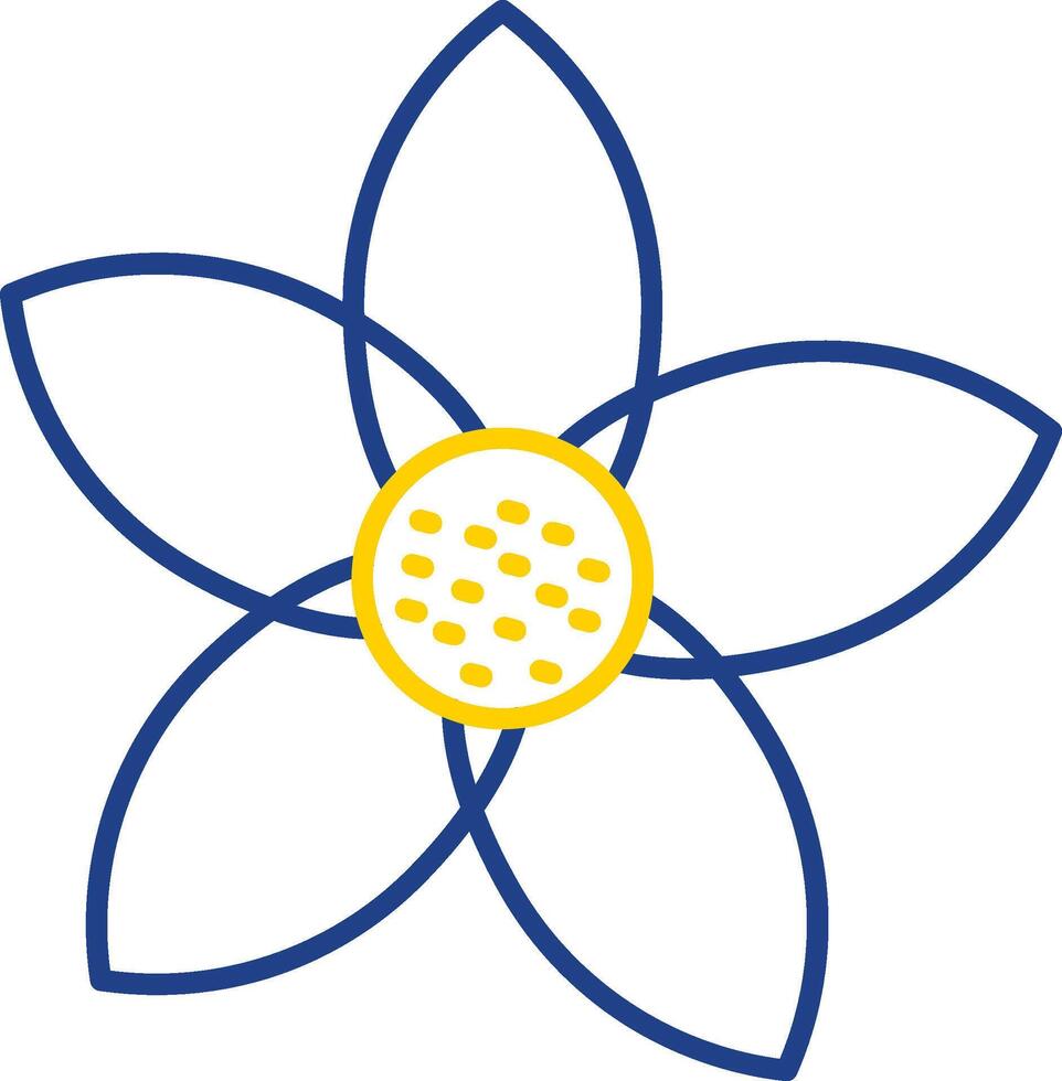 Cherry Blossom Line Two Color Icon vector