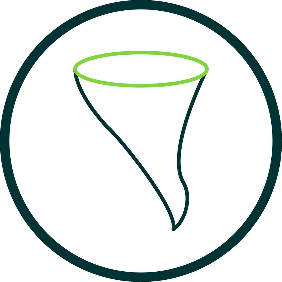 Tornado Line Circle Icon vector