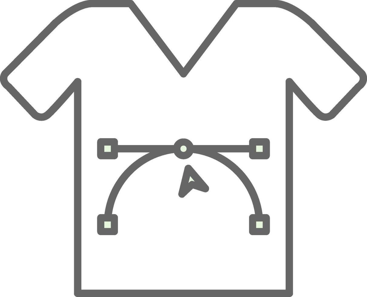 camisa diseño relleno icono vector