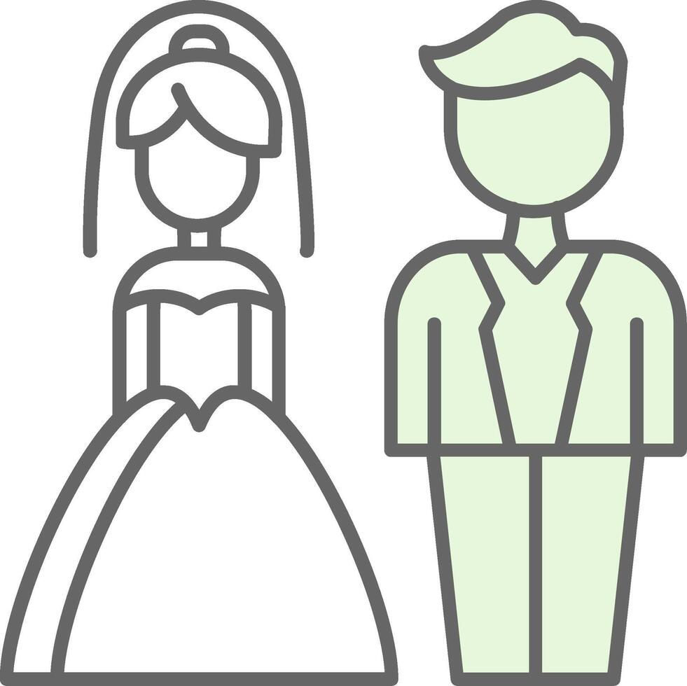 Couple Fillay Icon vector