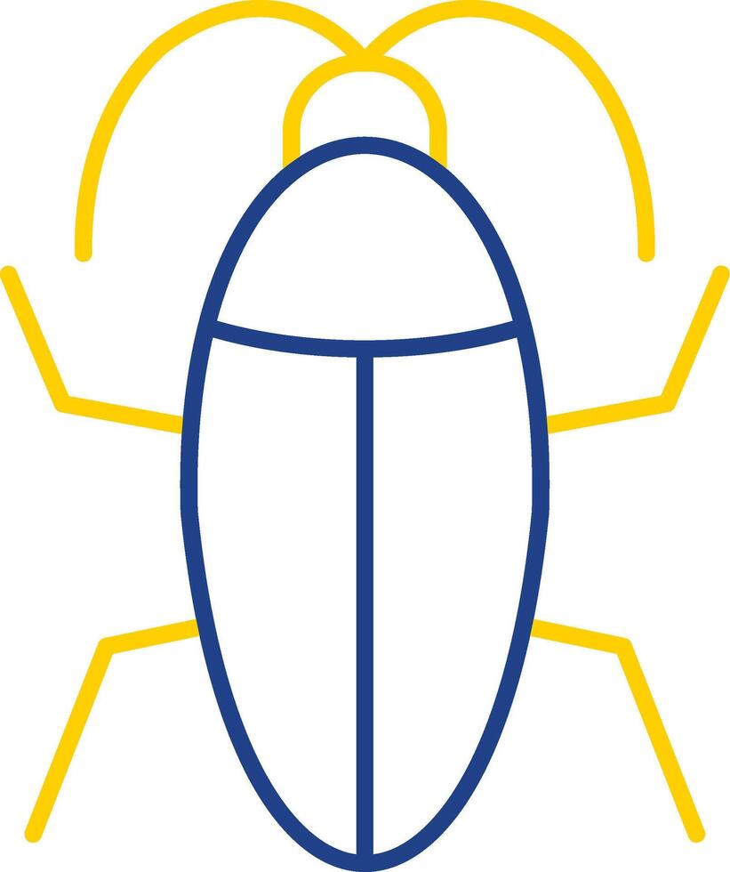 Cockroach Line Two Color Icon vector