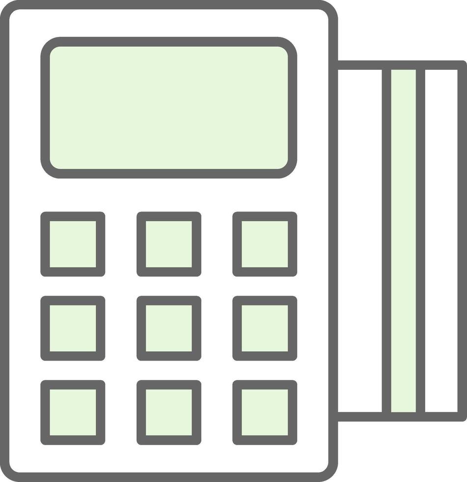 Pos Terminal Fillay Icon vector