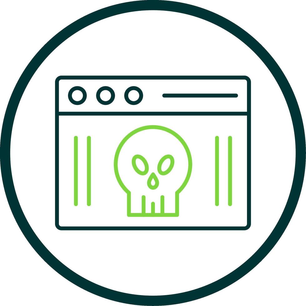 Webpage Line Circle Icon vector