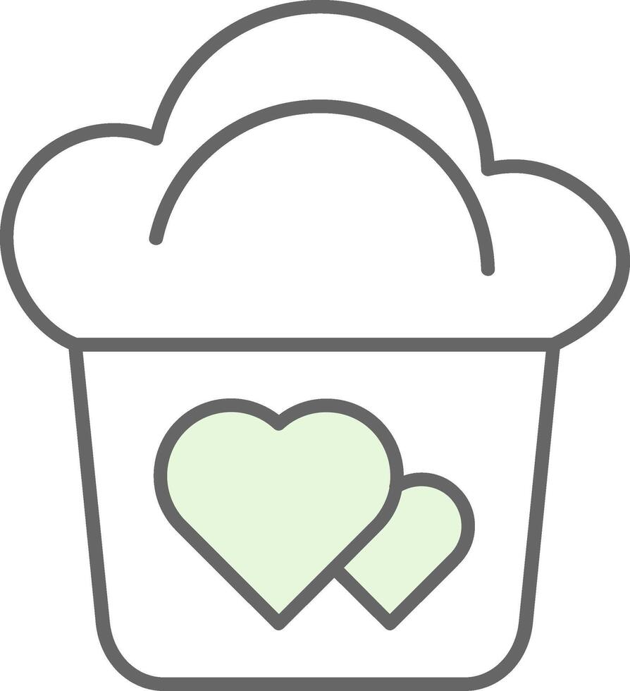 Muffin Fillay Icon vector