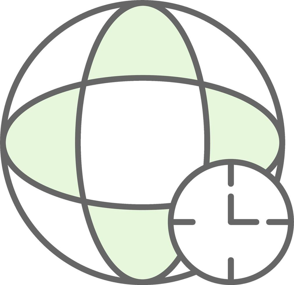 Time Zone Fillay Icon vector