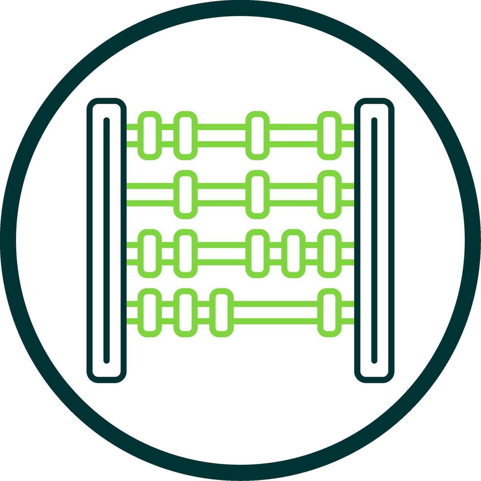 Abacus Line Circle Icon vector