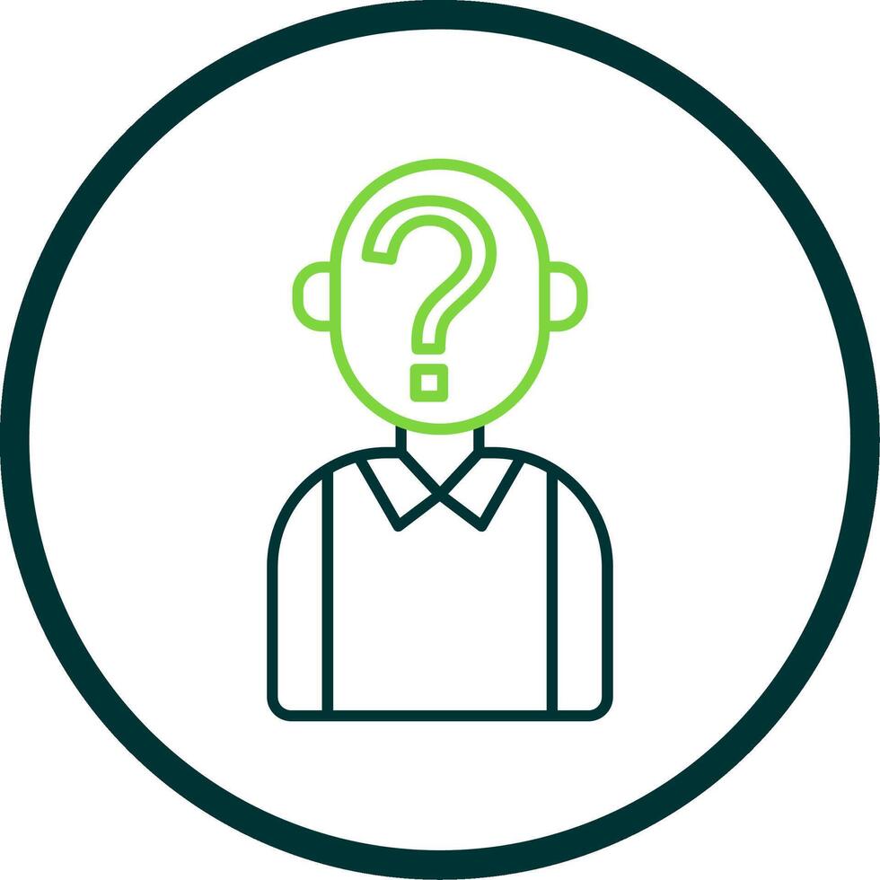 Suspect Line Circle Icon vector
