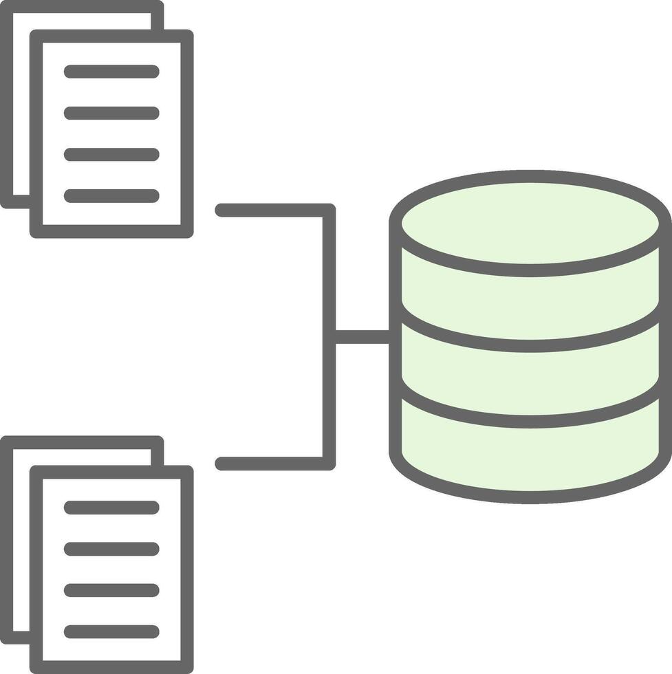 Data Collection Fillay Icon vector