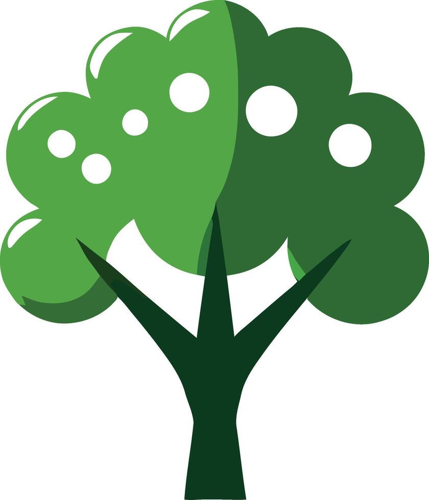 verde árbol dibujos animados ilustración. vector