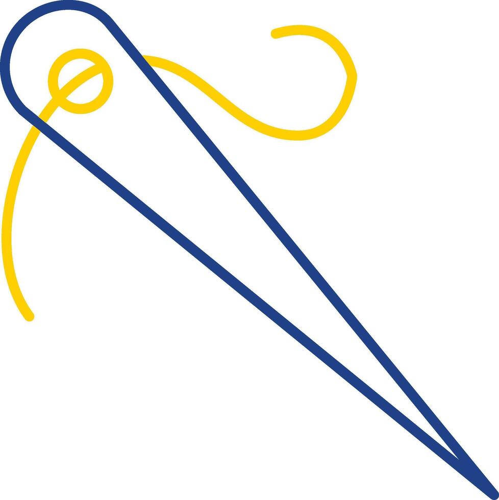 Needle Line Two Color Icon vector