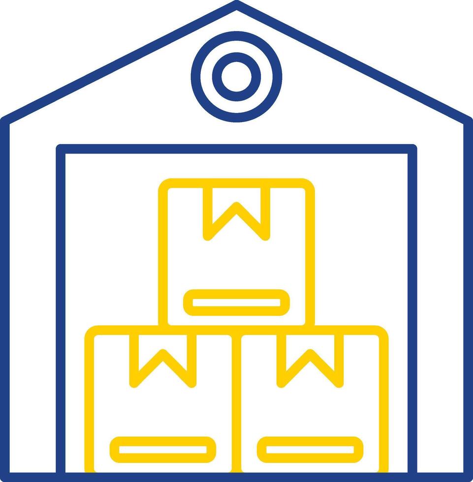 Warehouse Line Two Color Icon vector
