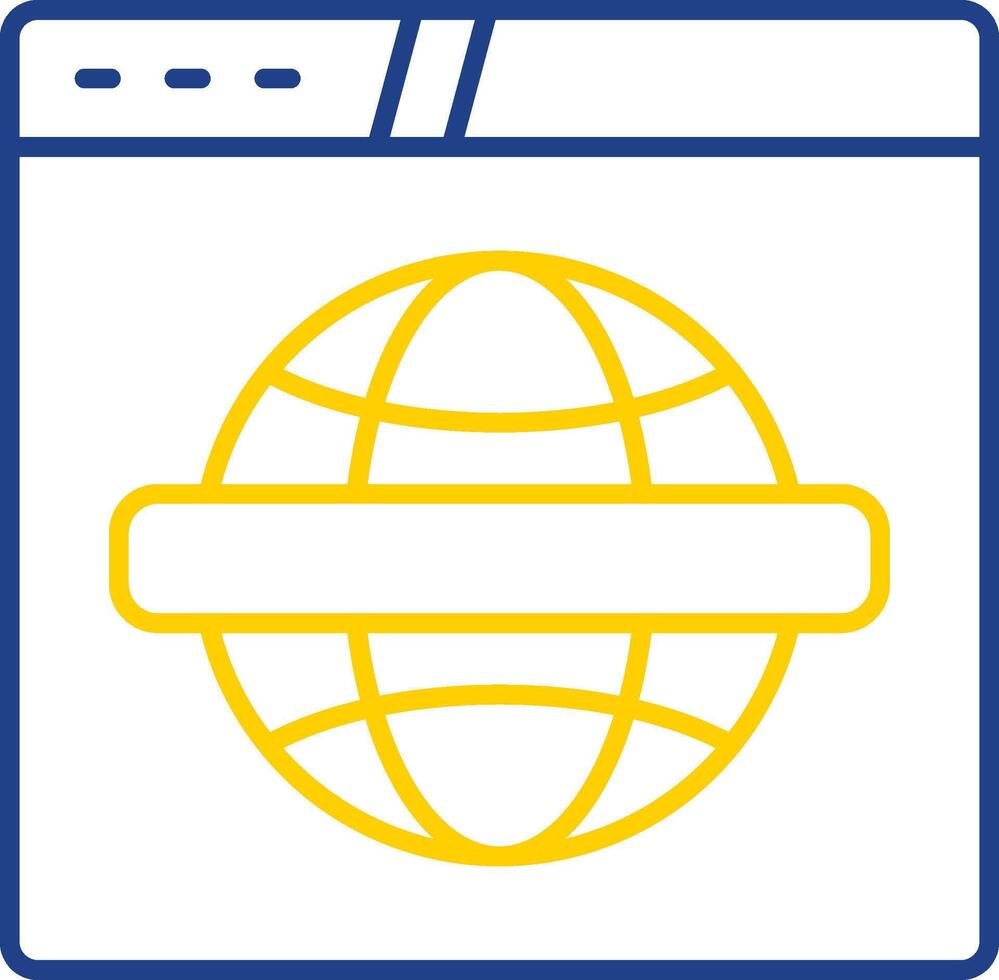 Website Line Two Color Icon vector