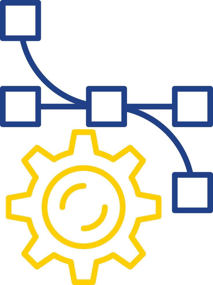 Settings Line Two Color Icon vector