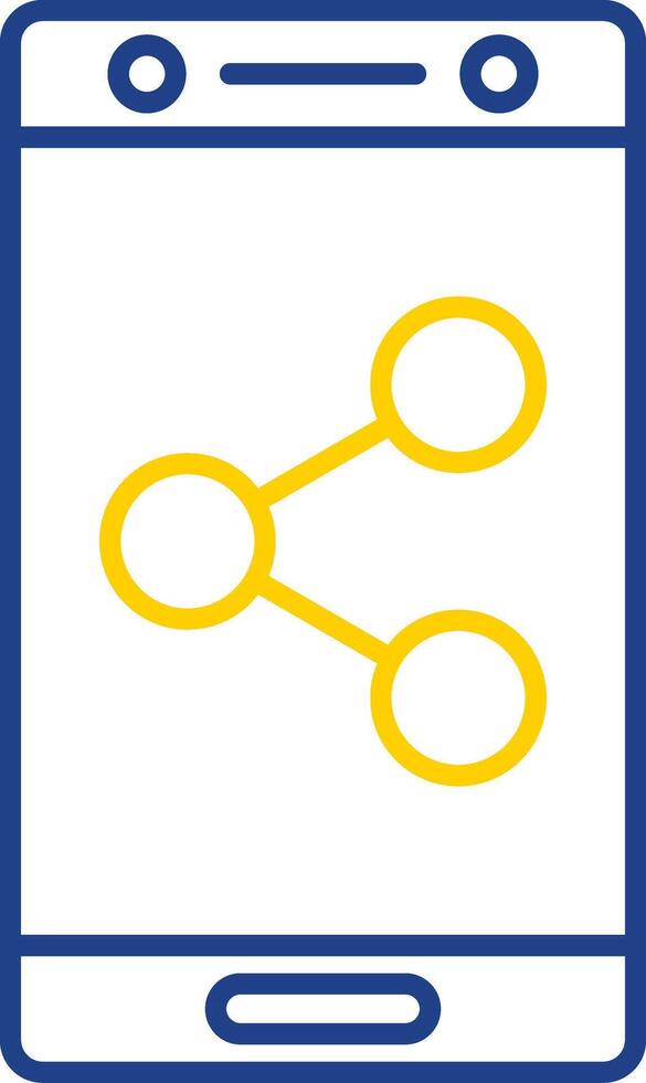 Share Line Two Color Icon vector