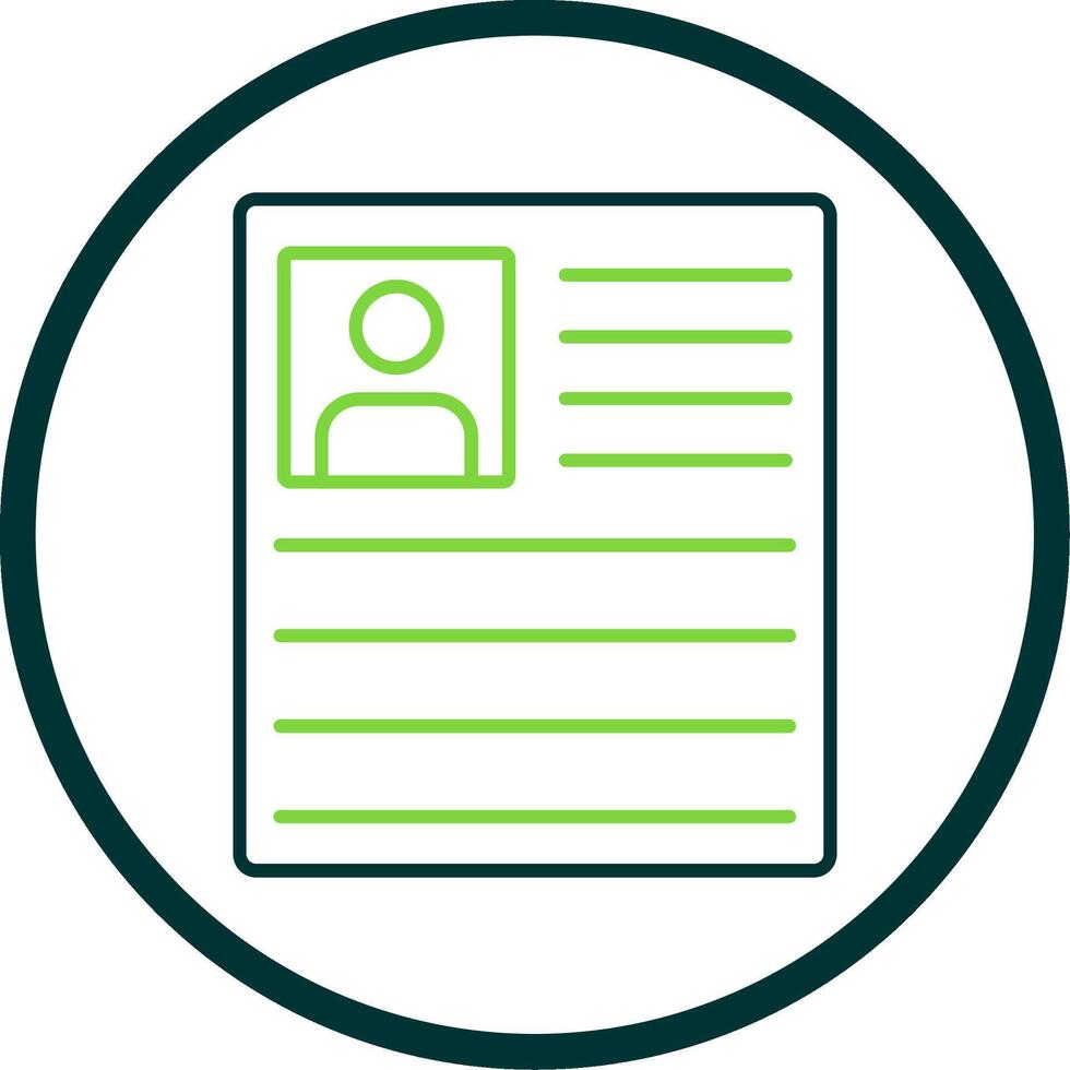 Curriculum Line Circle Icon vector
