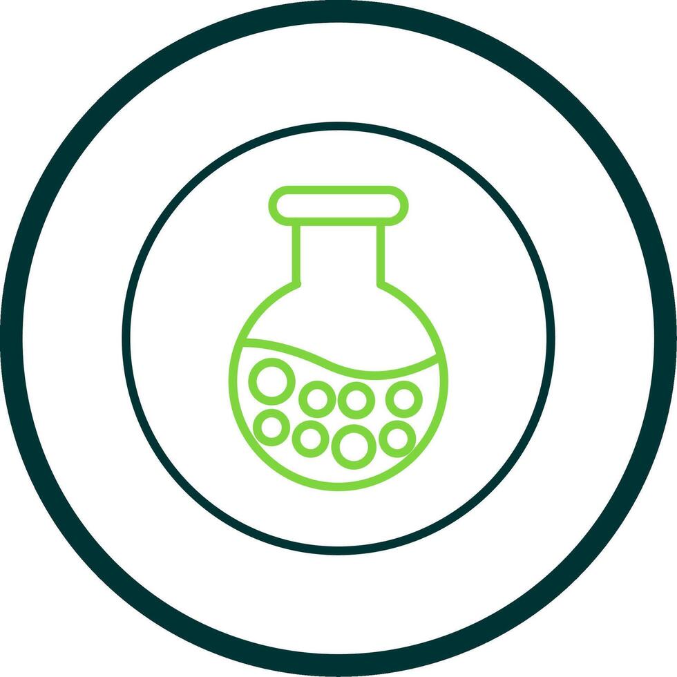 Flasks Line Circle Icon vector