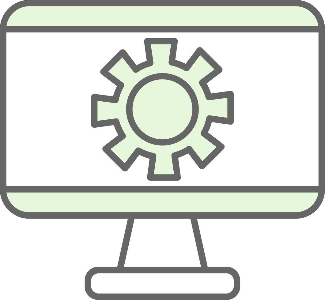 Monitor Screen Fillay Icon vector