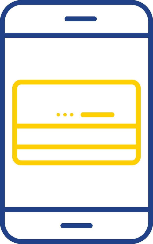 Mobile Banking Line Two Color Icon vector