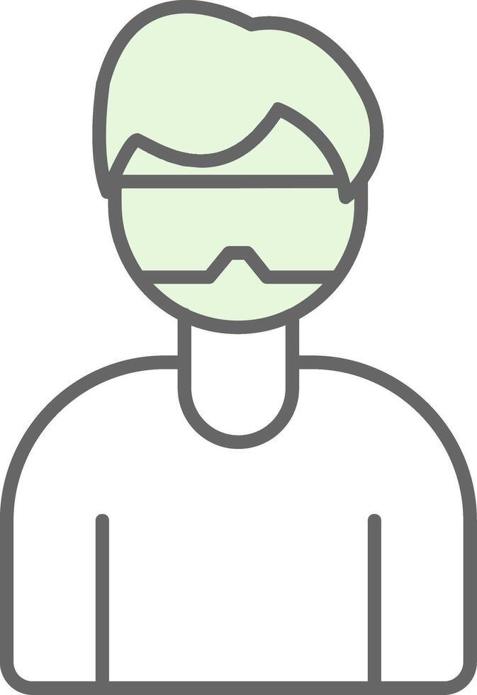 Virtual Glasses Fillay Icon vector