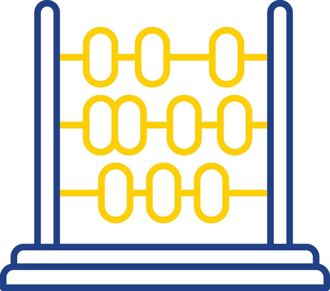 Abacus Line Two Color Icon vector