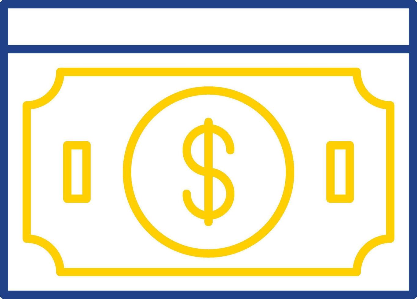 Banknotes Line Two Color Icon vector