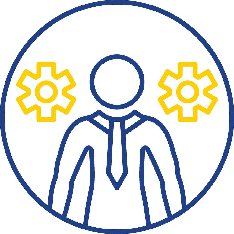 Business Line Two Color Icon vector