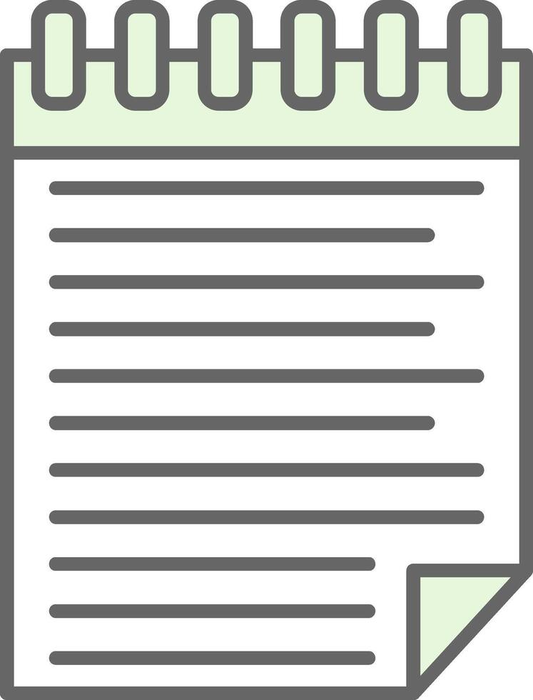 Notepad Fillay Icon vector