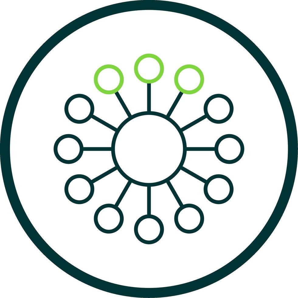 Diagram Line Circle Icon vector