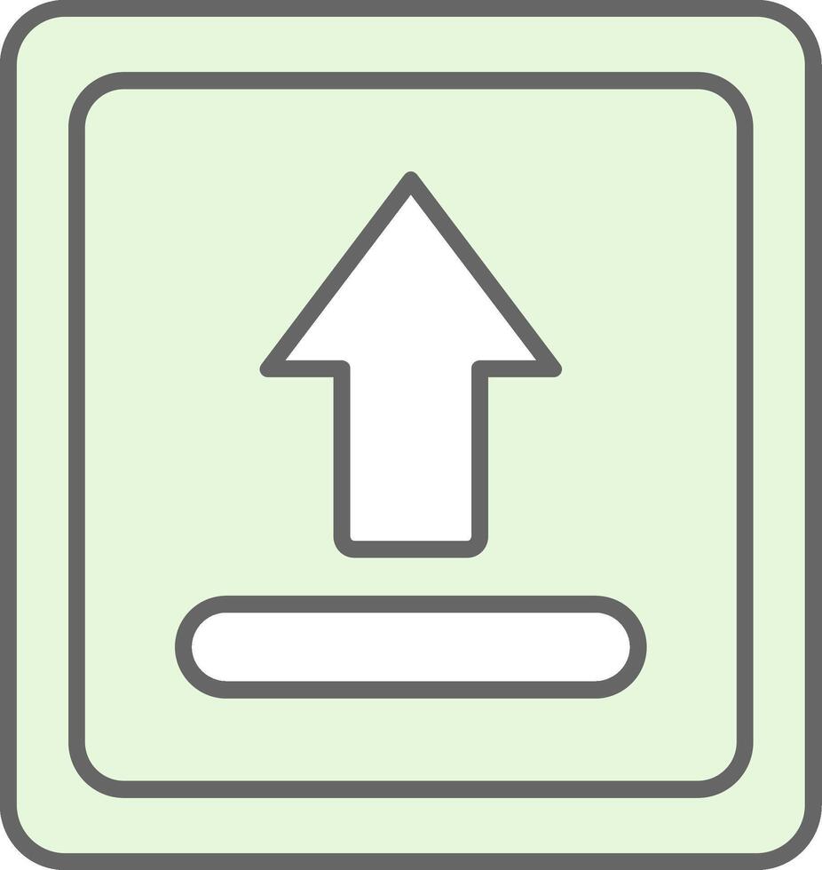 Uploading Fillay Icon vector