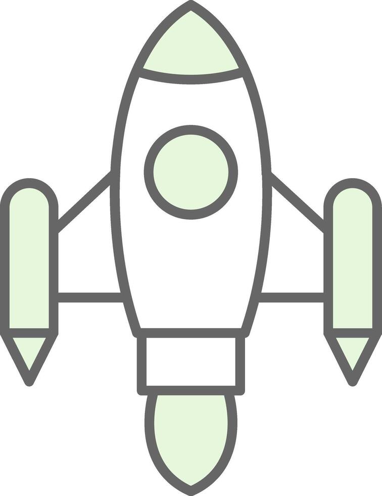 Space Ship Launch Fillay Icon vector