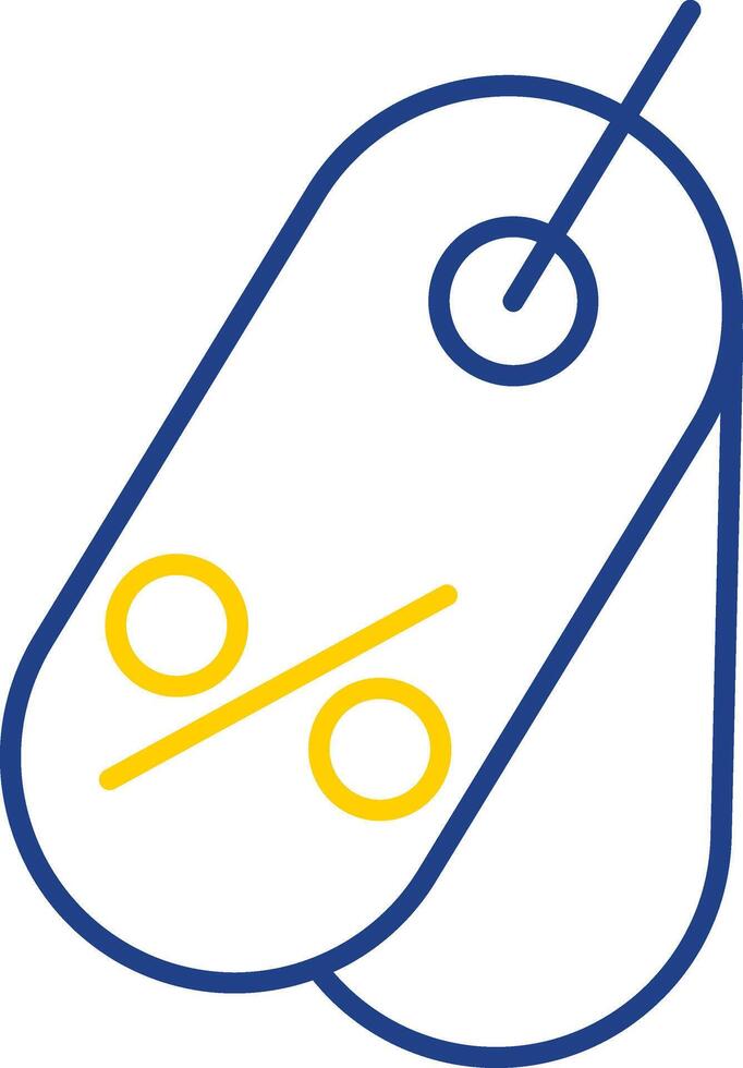 Tag Line Two Color Icon vector