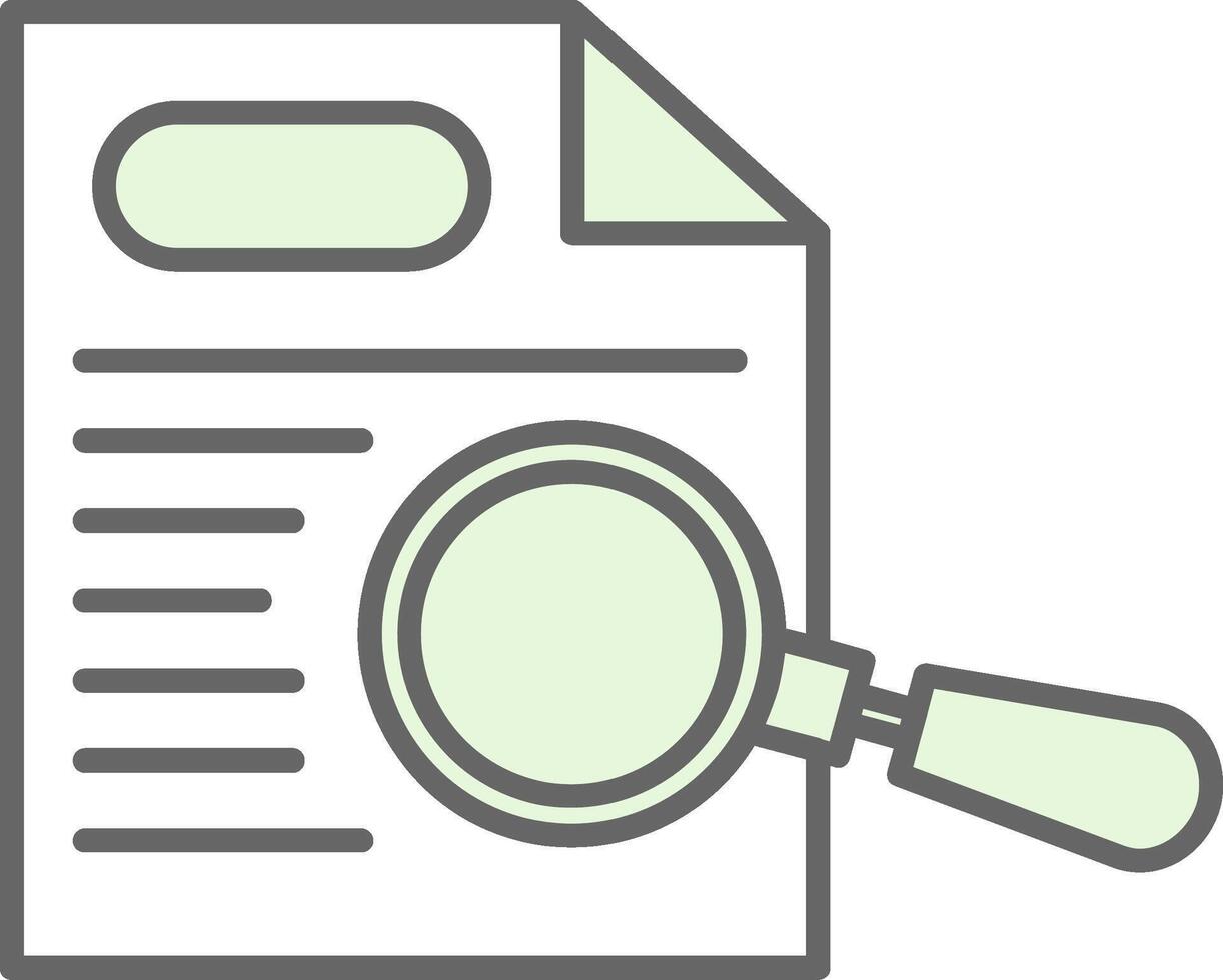 Paper Search Fillay Icon vector