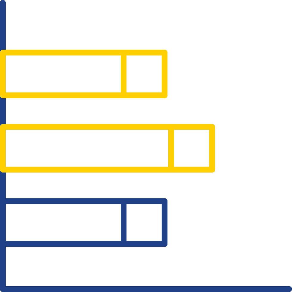 Bar Chart Line Two Color Icon vector